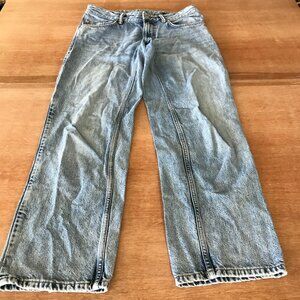 Allsaints Alana Jeans Women 27 Blue Mid Rise Stretch Straight Leg Preppy 18041